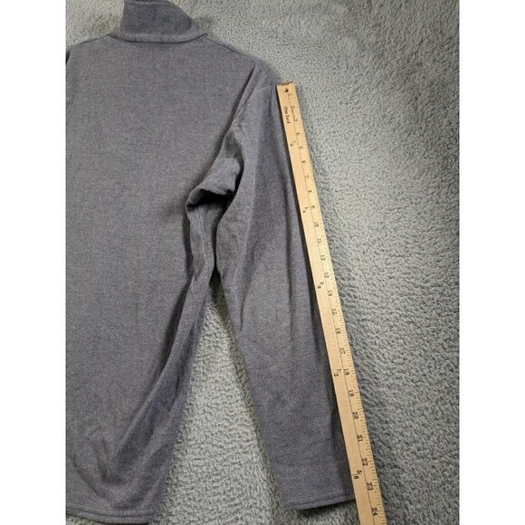 Patagonia Capilene Pullover Mens Large Fleece Zip Mock Sweater Made In USA Gray - Picture 7 of 12